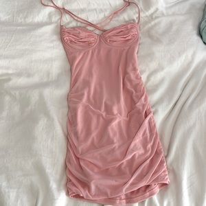 This is a mini dress that is perfect for a party.